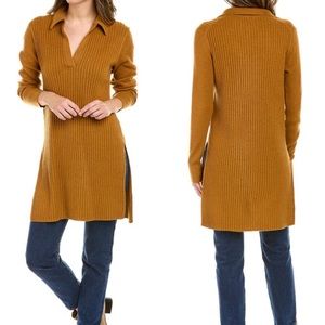 Alex mill Loretta merino wool ribbed golden khaki sweater dress tunic